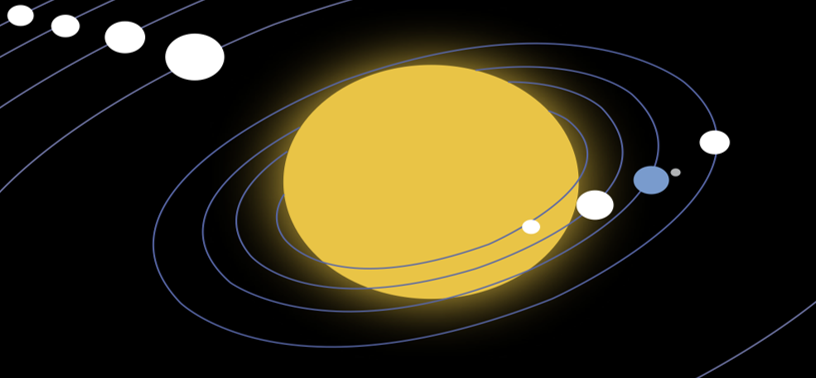 Illustration of solar system
