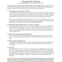 Mt. Cuba Center Directions and Parking Information